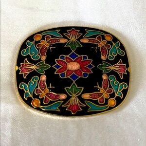 VINTAGE cloisonné brooch